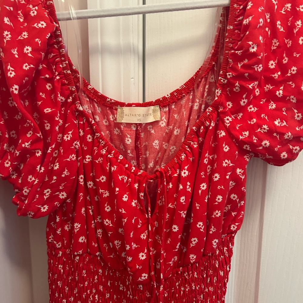 Altard State Red Floral Dress